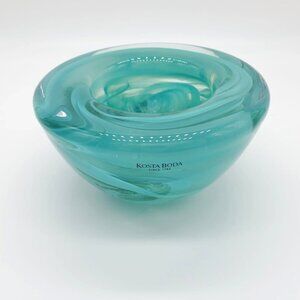 ATOLL Art Glass Bowl by Anna Ehrner for Kosta Boda
